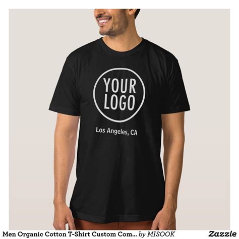 Men Organic Cotton T-Shirt Custom Company Logo | Zazzle.com | Custom shirts, Organic cotton t ...