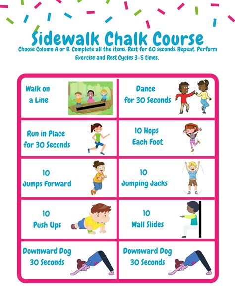 Sidewalk Chalk Course – Pediatric Therapy Essentials