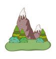 Landscape nature with mountain Royalty Free Vector Image