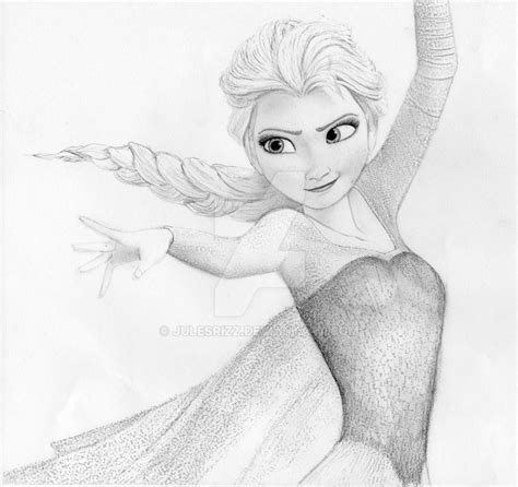 Elsa sketch from Disney's Frozen by julesrizz on DeviantArt