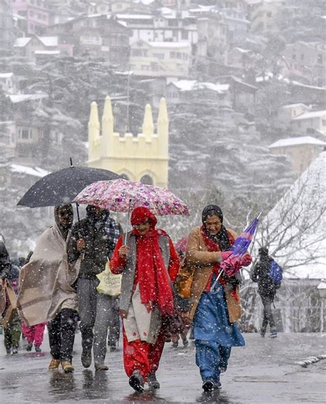 Winter Wonderland! Shimla receives season's first snowfall - Rediff.com ...