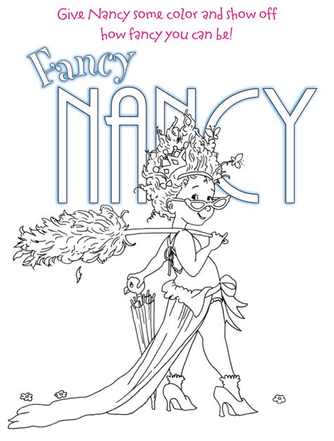 Fancy Nancy Tea Party Coloring Pages - Coloring Home