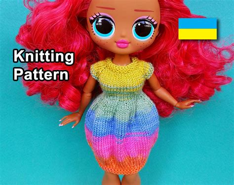 PDF Pattern Knitted Bubble Dress for Dolls. Knitting Tutorial - Etsy