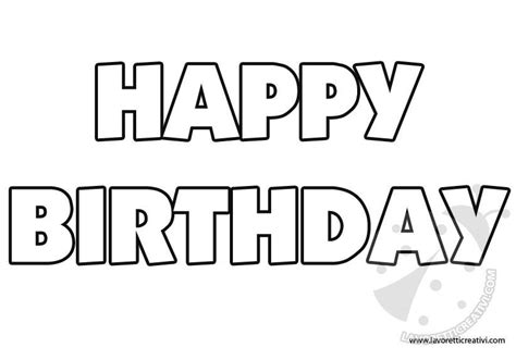 Happy Birthday In Big Bubble Letters - Free Printable Templates