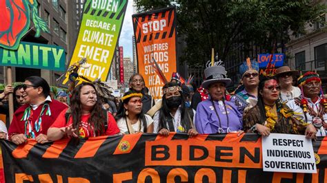 Photos: Climate protesters in New York, across U.S., demand fossil fuels end