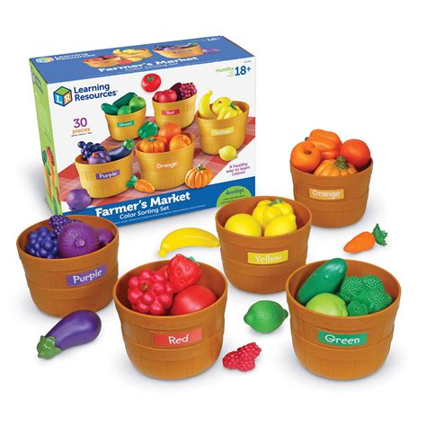 Buy Learning Resources Farmer’s Market Color Sorting Set - 30 Pieces ...