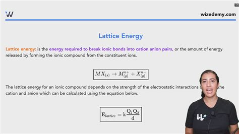 Lattice Energy of Ionic Bonds - Wize University Chemistry Textbook | Wizeprep