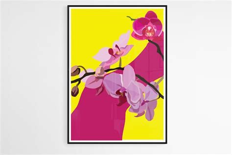 Aquarius Zodiac Art Print Flowers Orchid | Etsy