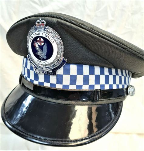 VINTAGE & RARE OBSOLETE NEW SOUTH WALES POLICE OFFICER’S UNIFORM PEAKED CAP – JB Military Antiques