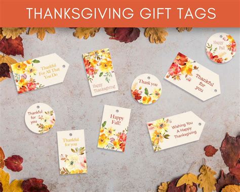 Thanksgiving Gift Tags Printable - Etsy