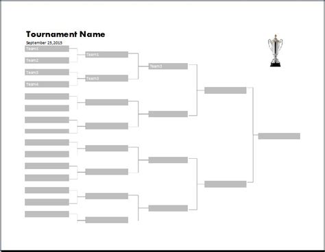 football tournament brackets | Word & Excel Templates