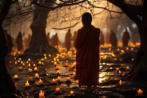 Premium AI Image | Buddhist monks in morning prayers serene environment ...