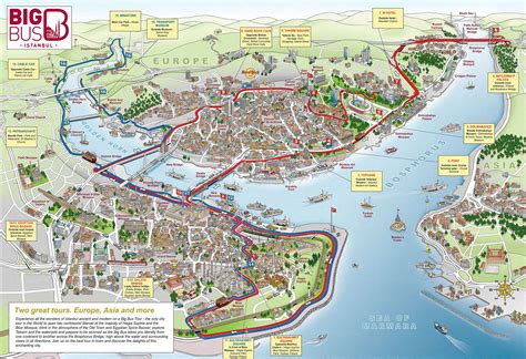 Istanbul tourist attractions, Istanbul map, Istanbul tourist map