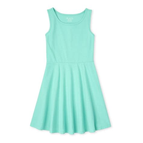 The Children's Place - The Children's Place Girls Sleeveless Pleated Tank Dress, Sizes 5-16 ...