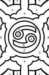 Coloring Page  zodiac sign Cancer ♥ Online And Print For Free sketch template