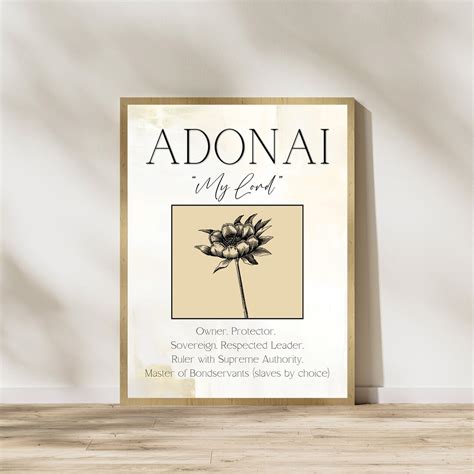 Digital Print adonai Names of God Series - Etsy