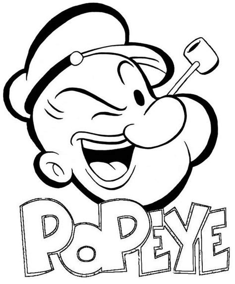 Popeye Cartoon Coloring Page | Cartoon coloring pages, Popeye cartoon, Cartoon drawings