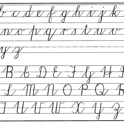 Cursive Handwriting Capital And Small | Download Printable Cursive Alphabet Free!