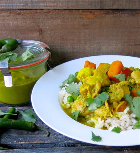 Thermomix Green Thai Chicken Curry with Homemade Green Curry Paste