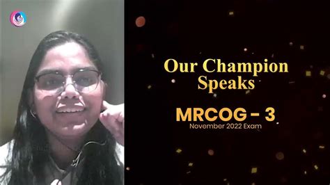 MRCOG Part 3 Nov 2022 Exam Champion's Feedbacks!! - YouTube