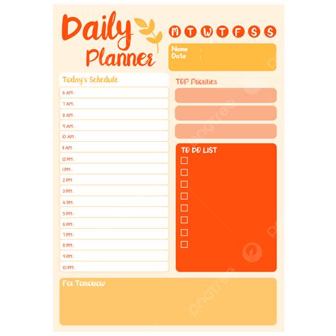 Daily Planner Template Template Download on Pngtree