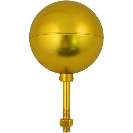 Amazon.com : Flagpole Ball Ornament - Flag Pole Topper - 5" Ball with 1/2'’ Aluminum Hollow Rod ...
