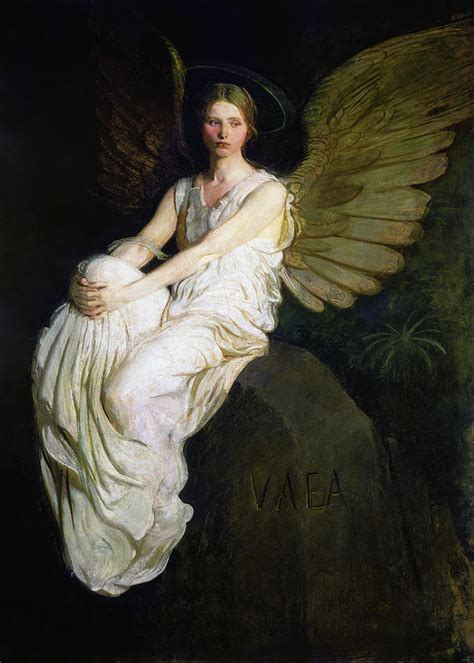 Stevenson Memorial Female Angel Painting by Abbott Handerson Thayer - Pixels