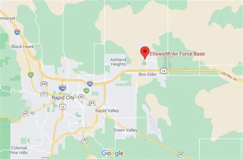 Ellsworth AFB, South Dakota area map & More