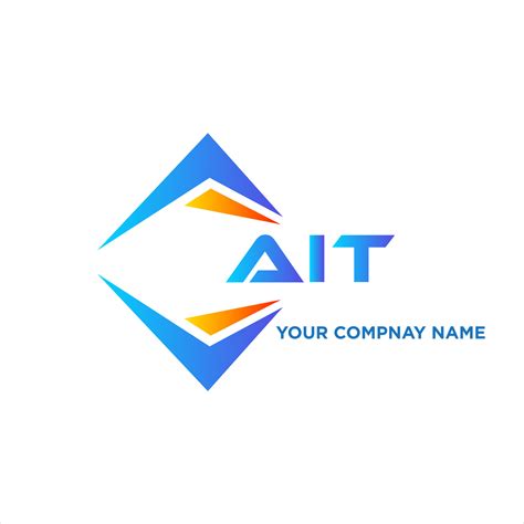 AIT abstract technology logo design on white background. AIT creative initials letter logo ...