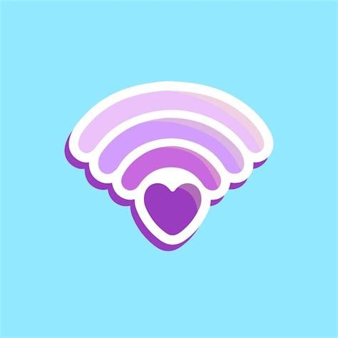 Premium Vector | Wifi zone logo icon love heart wireless internet ...