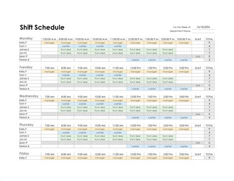 Monthly Schedule Template Excel | Template Business