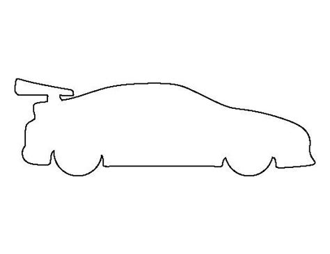 Race car pattern. Use the printable outline for crafts creating ...