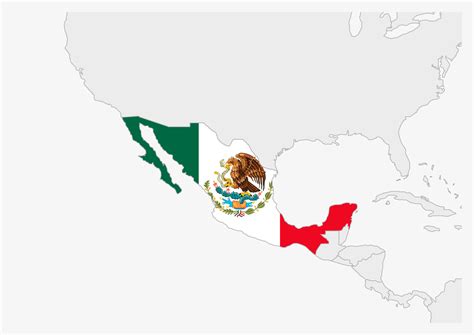 Mexico map highlighted in Mexico flag colors 12857711 Vector Art at ...