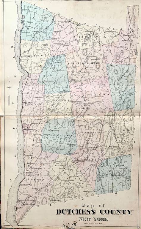 Dutchess County Map Original 1876 Dutchess County Atlas - Etsy