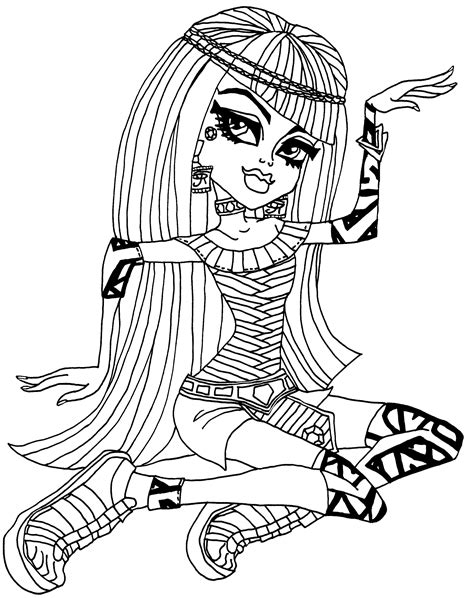 Free Monster High coloring page to color - Monster High Coloring Pages for Kids