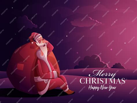 Premium Vector | Illustration Of Cartoon Santa Claus Sleeping