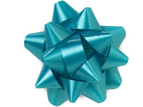 3-1/2" Turquoise Blue Self Adhesive Star Gift Bows, 48 Pack | Nashville ...