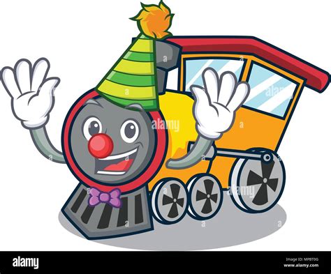 Clown train mascot cartoon style Stock Vector Image & Art - Alamy