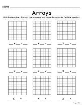 Array Game | Multiplication, Homeschool math, Array worksheets