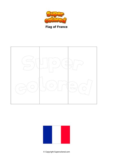 Coloring page Flag of France - Supercolored.com