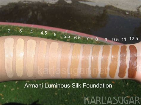 Shade giorgio armani luminous silk foundation swatches - peryscience