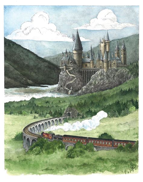 Hogwarts watercolour by Sydney Privitera on Etsy. in 2021 | Harry potter art drawings, Hogwarts ...