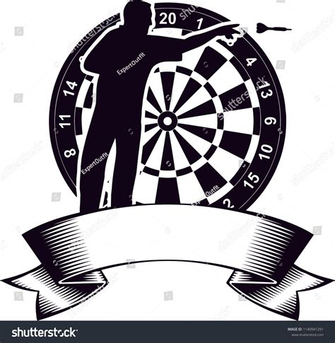 Darts Sports Game Logo Stock Vector (Royalty Free) 1140941291 ...