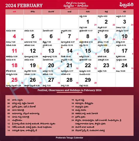 2024 Telugu Calendar February Festivals - Sara Wilone