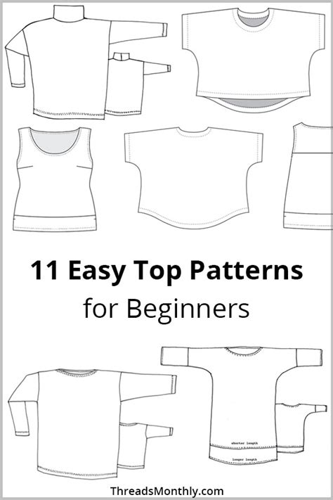 11 Easy Top Sewing Patterns for Beginners (6 FREE PDF’s)