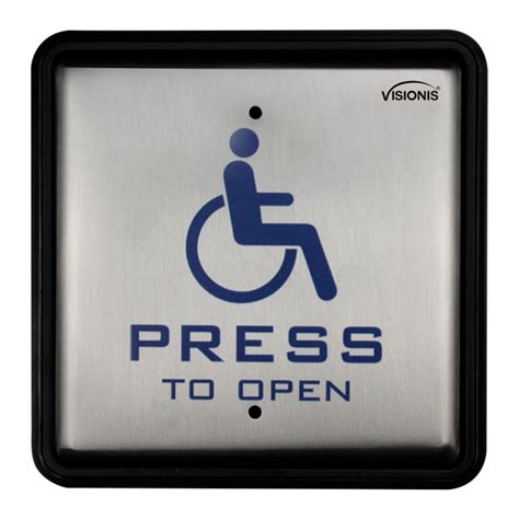 Wired Handicap Stainless Steel Square Push to Exit Button/Switch for ...