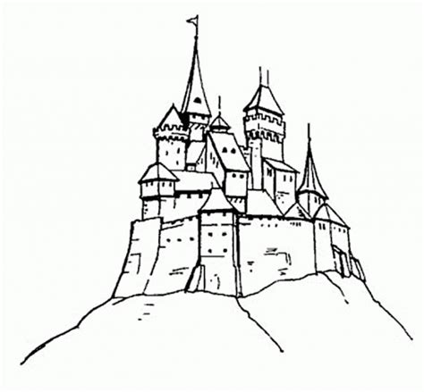 Dessin Chateau Simple / Coloriage Façade de Château à colorier