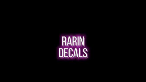 Rarin - Decals (lyric video) - YouTube