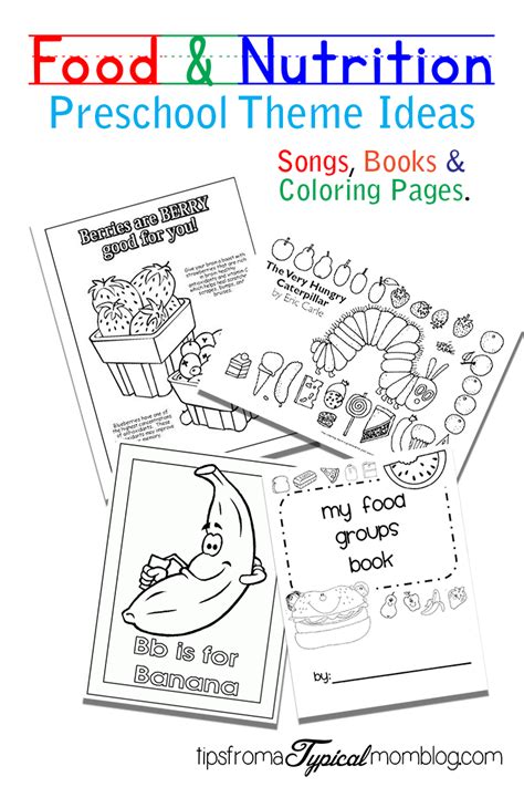 Food and Nutrition Theme Preschool Songs and Printables - Tips from a Typical Mom