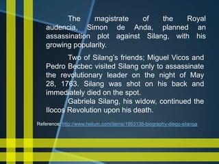 Agrarian Revolt:Diego Silang | PPT